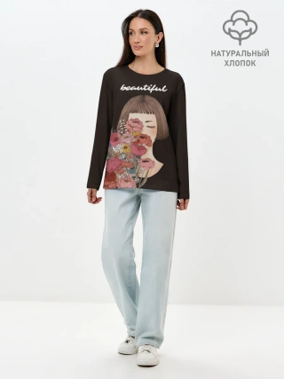 Лонгслив женский. Хлопок / Beautiful
