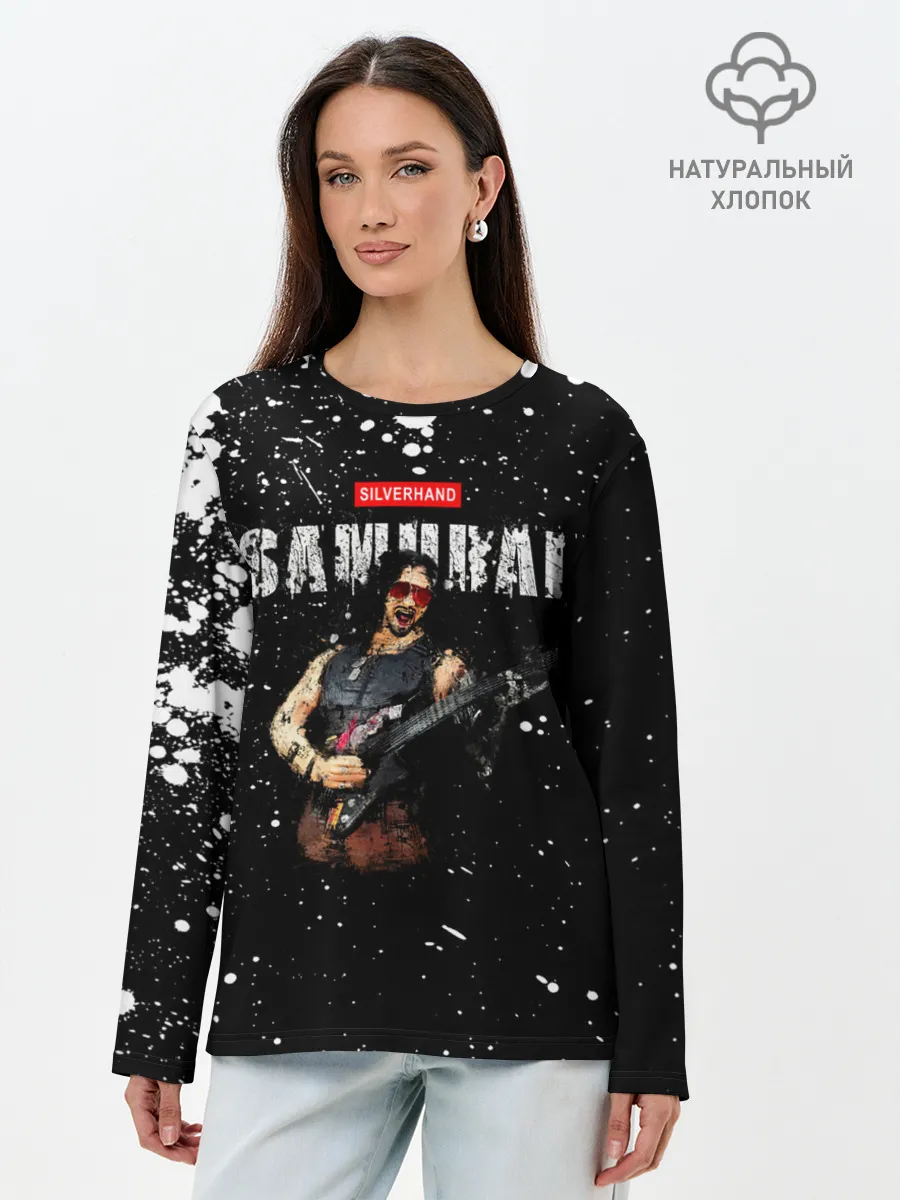 Лонгслив женский. Хлопок / SAMURAI Cyberpunk 2077