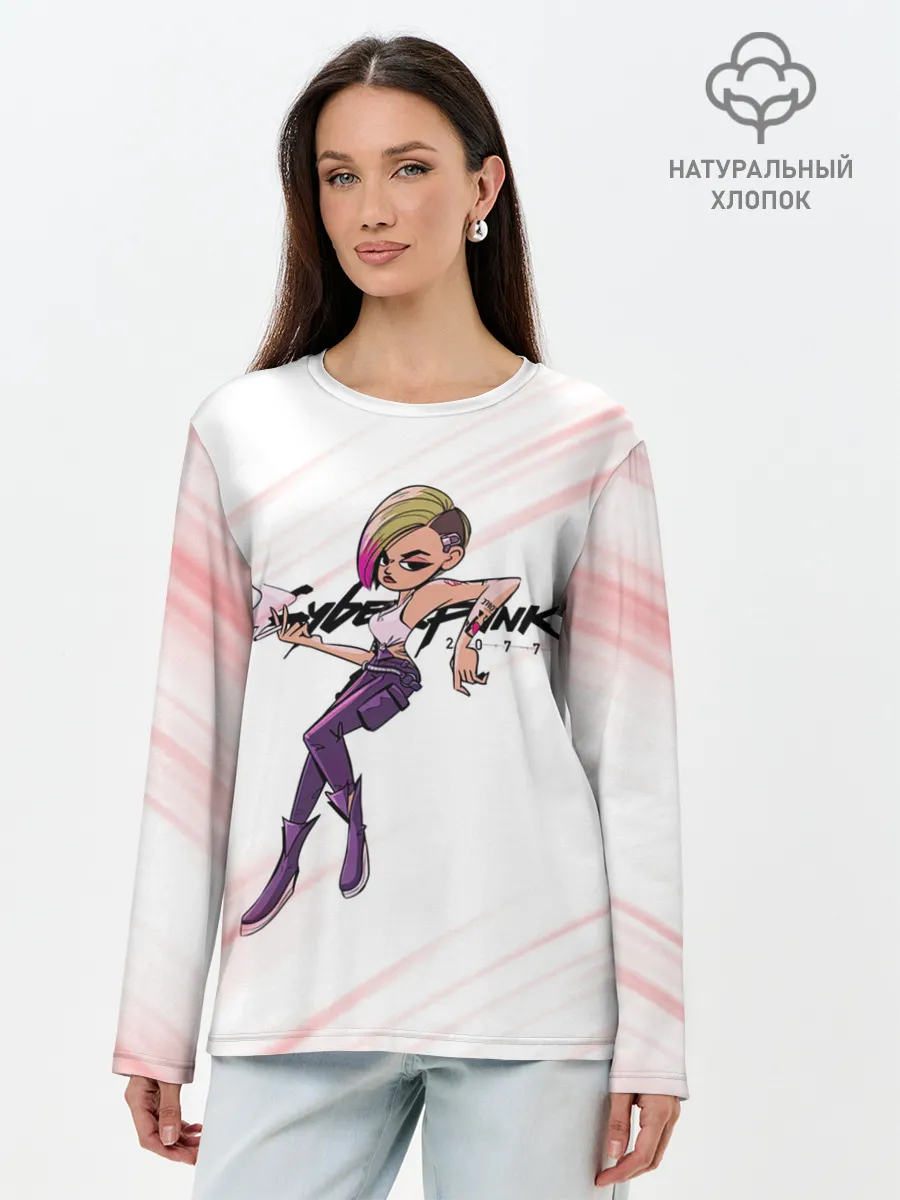 Лонгслив женский. Хлопок / Moxes Cyberpunk 2077