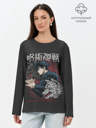 Лонгслив женский. Хлопок / Megumi Fushiguro