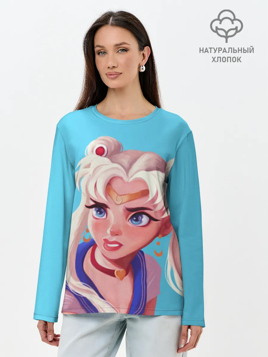 Лонгслив женский. Хлопок / Sailor Moon | Сейлор Мун