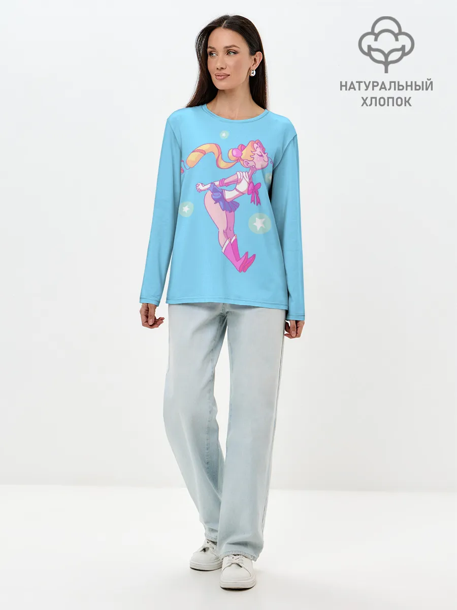 Лонгслив женский. Хлопок / Sailor Moon | Сейлор Мун