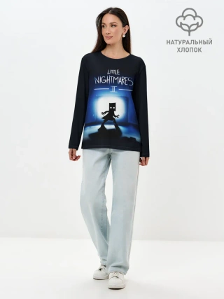Лонгслив женский. Хлопок / Little Nightmares 2 МОНО