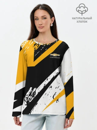 Лонгслив женский. Хлопок / Chevrolet