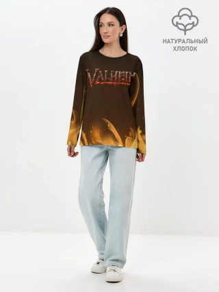 Лонгслив женский. Хлопок / Valheim: Вальхейм выживание.