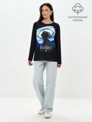 Лонгслив женский. Хлопок / Little Nightmares 2 MONO
