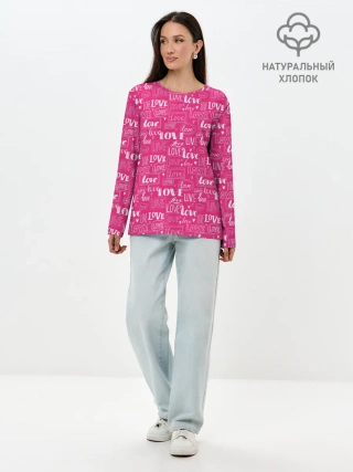 Лонгслив женский. Хлопок / Love
