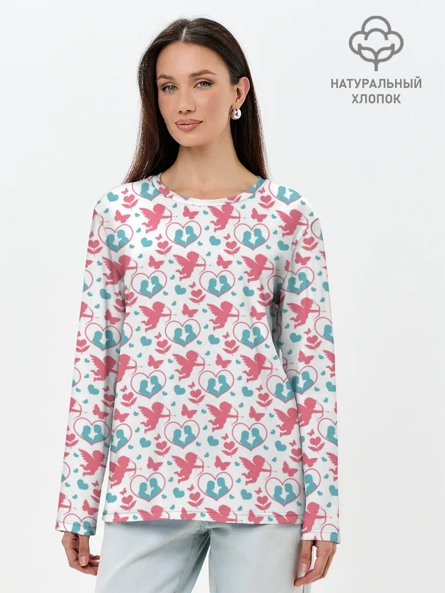 Лонгслив женский. Хлопок / Любовь