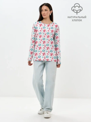 Лонгслив женский. Хлопок / Любовь