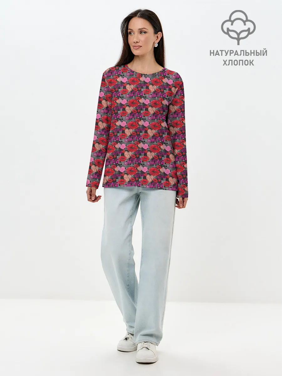 Лонгслив женский. Хлопок / Love