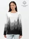 Лонгслив женский. Хлопок / Темный Лес