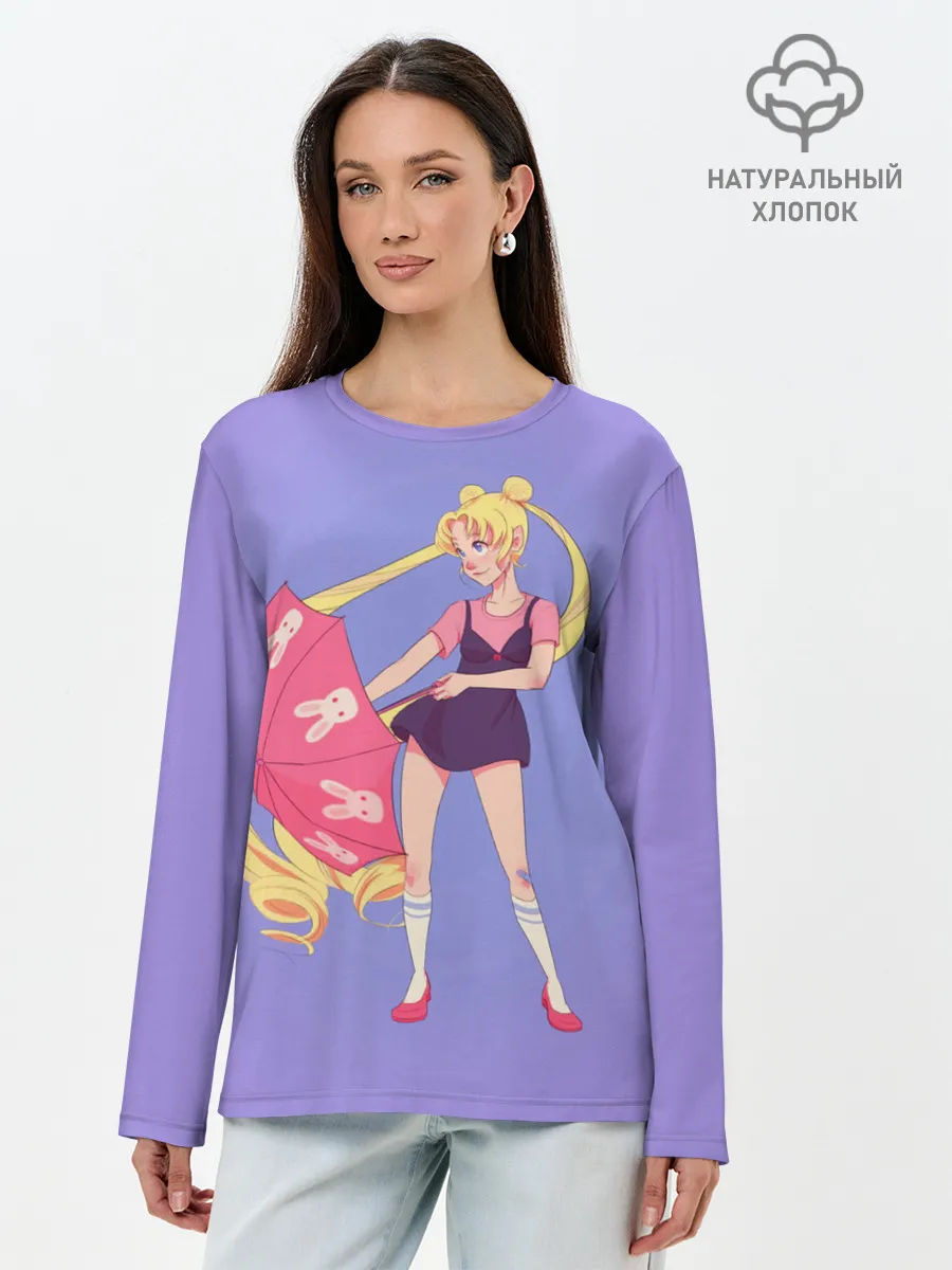 Лонгслив женский. Хлопок / Sailor Moon | Сейлор Мун