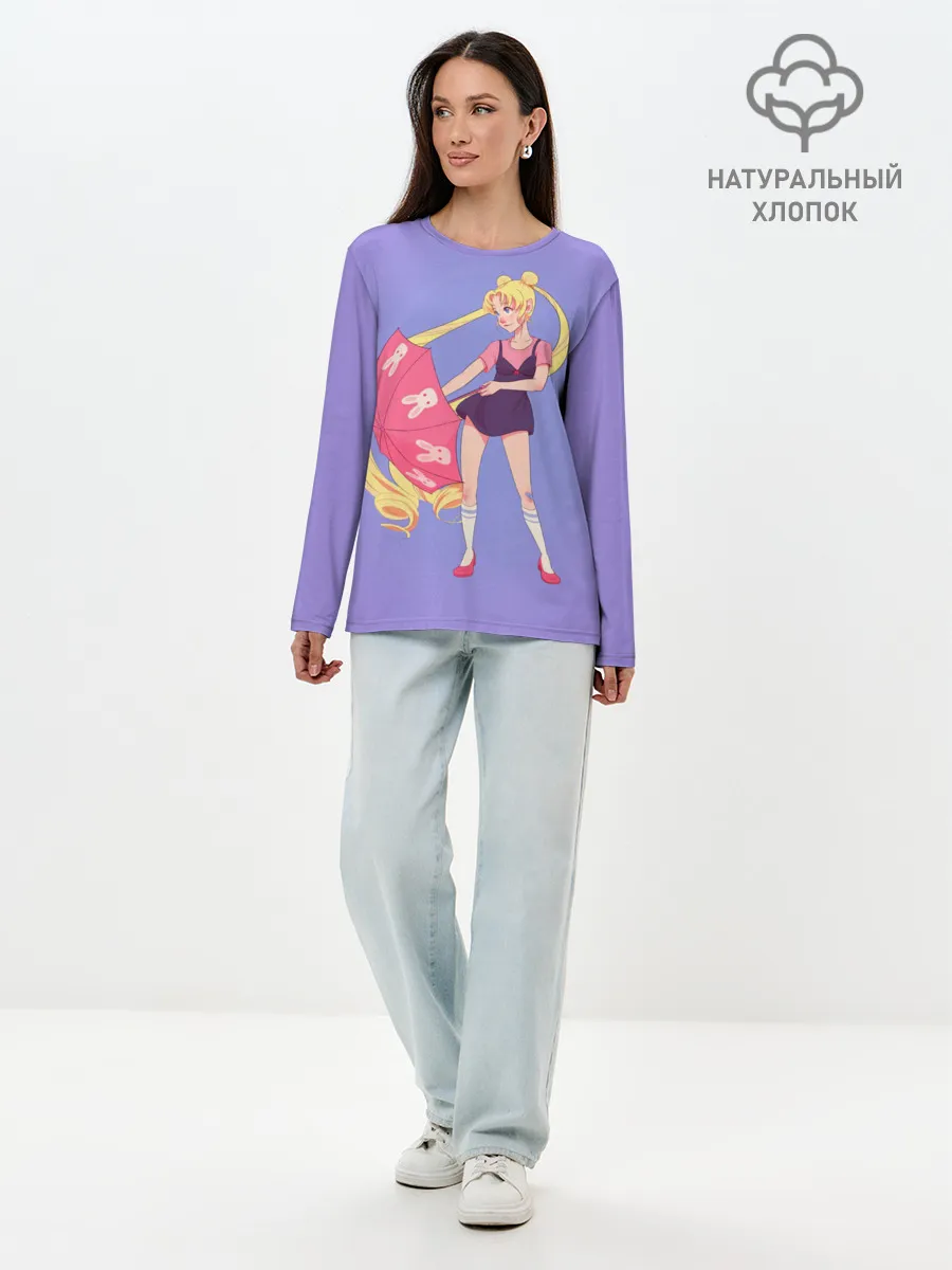 Лонгслив женский. Хлопок / Sailor Moon | Сейлор Мун