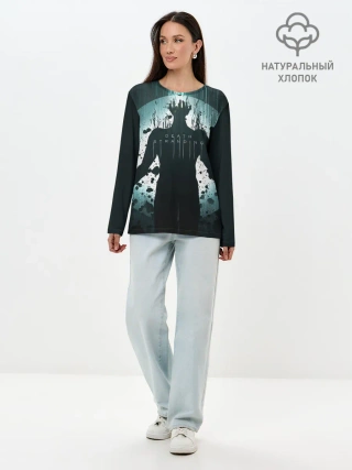 Лонгслив женский. Хлопок / Death Stranding