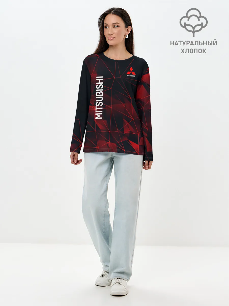 Лонгслив женский. Хлопок / Mitsubishi