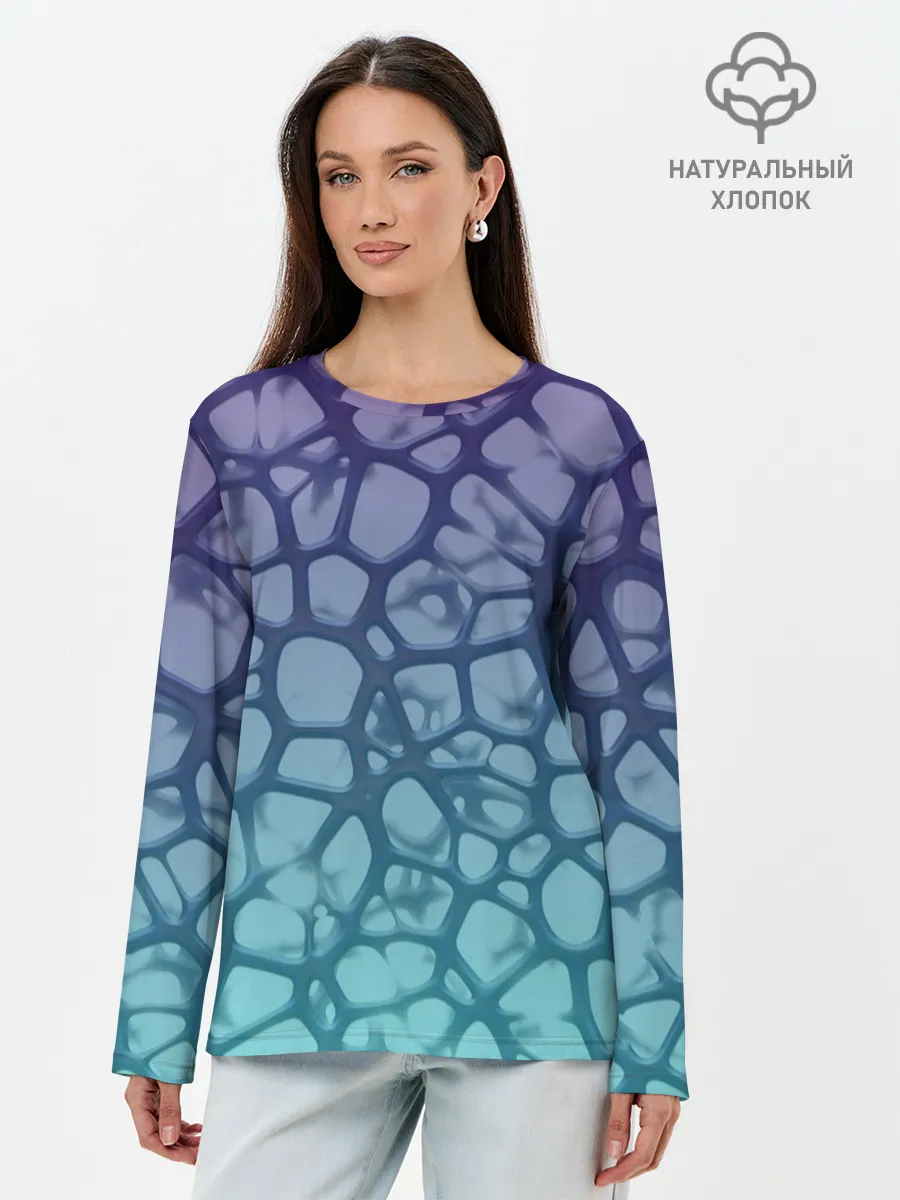 Лонгслив женский. Хлопок / Тернии