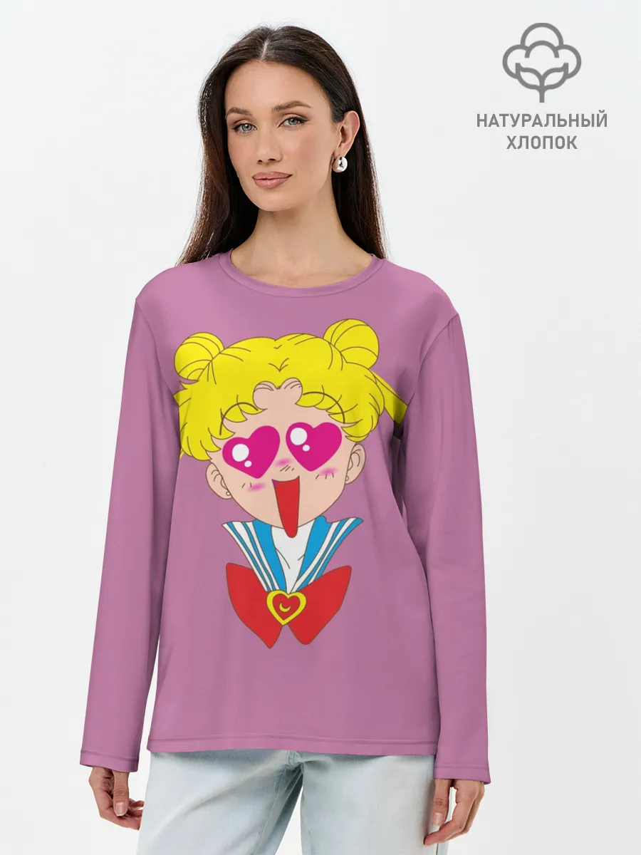 Лонгслив женский. Хлопок / Банни Цукино