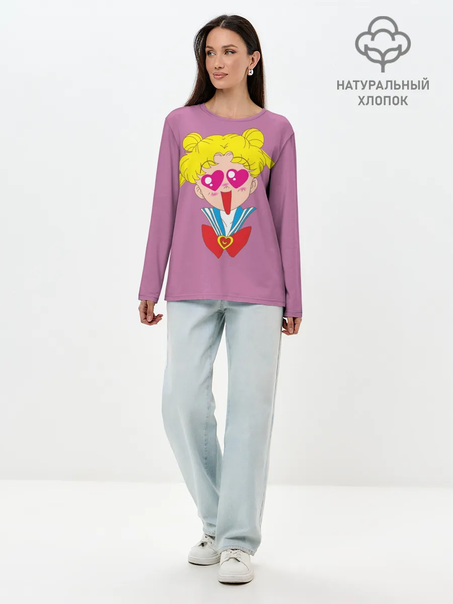 Лонгслив женский. Хлопок / Банни Цукино