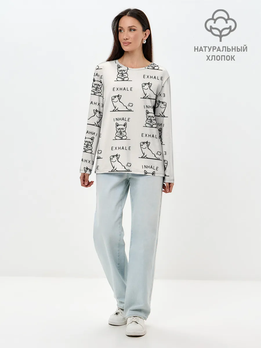 Лонгслив женский. Хлопок / INHALE
