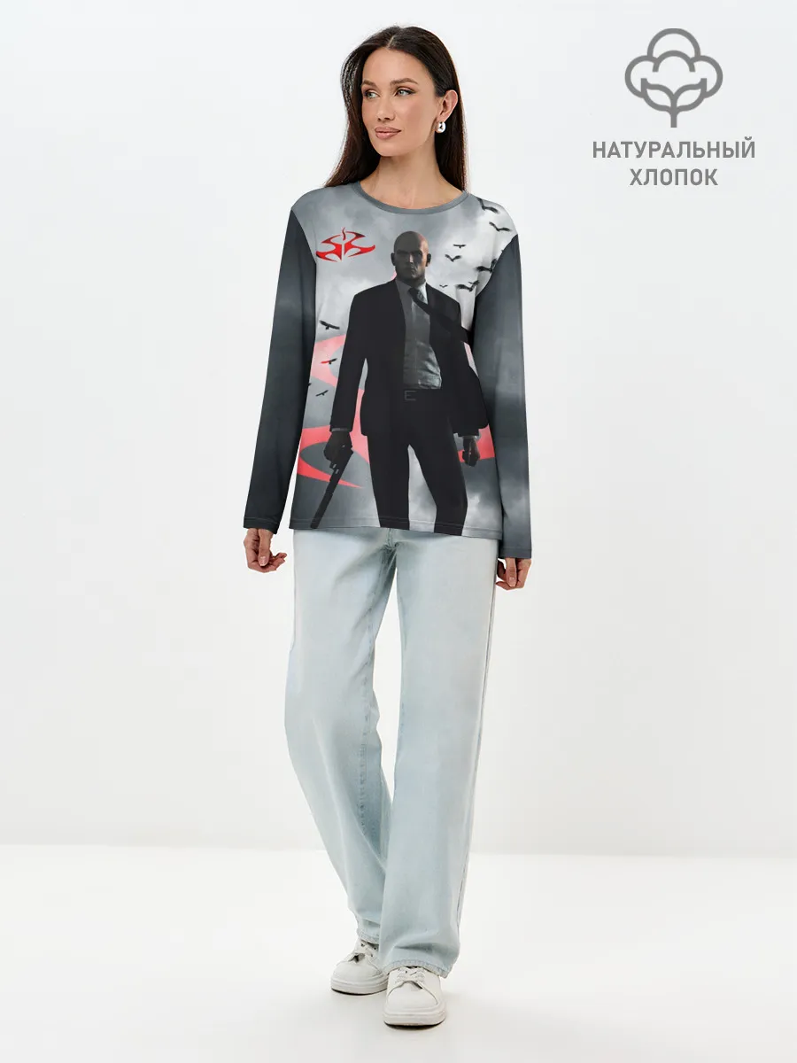 Лонгслив женский. Хлопок / Hitman | Агент 47