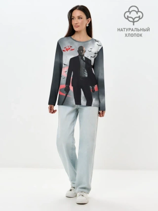 Лонгслив женский. Хлопок / Hitman | Агент 47
