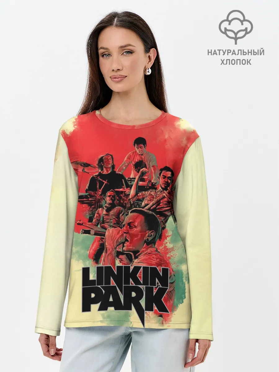 Лонгслив женский. Хлопок / LINKIN PARK