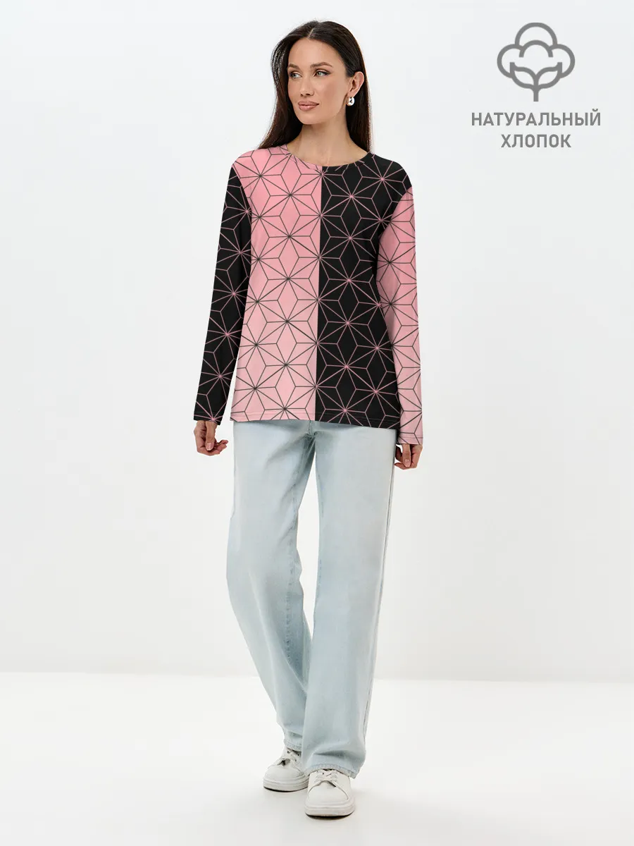 Лонгслив женский. Хлопок / КОСТЮМ НЕЗУКО | NEZUKO