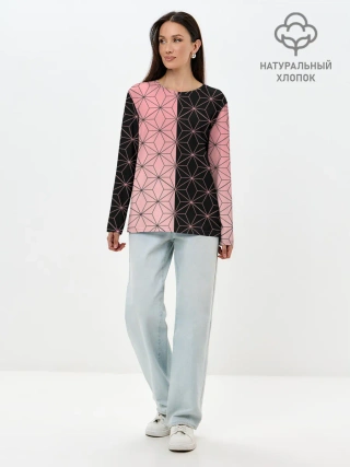 Лонгслив женский. Хлопок / КОСТЮМ НЕЗУКО | NEZUKO