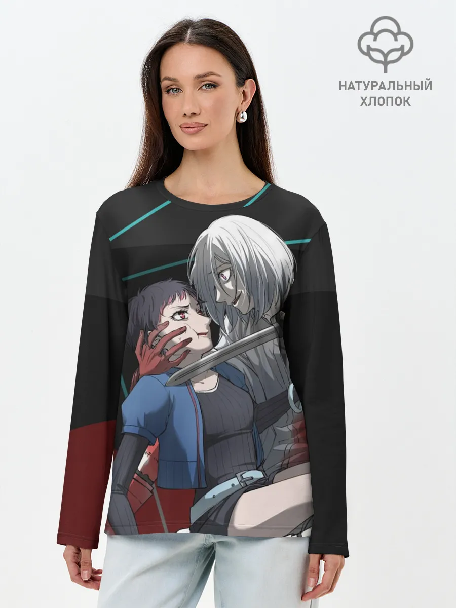 Лонгслив женский. Хлопок / Убийца-садист