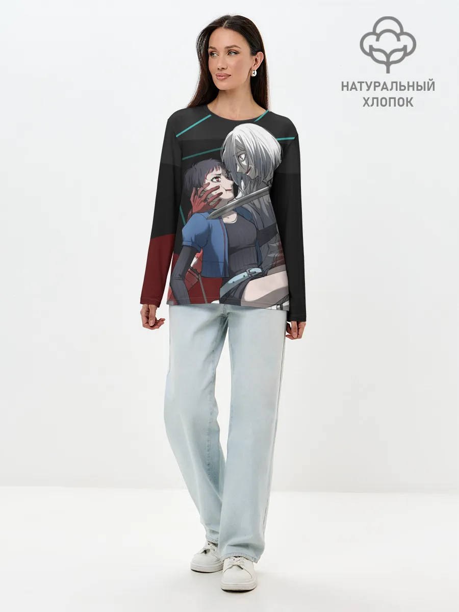Лонгслив женский. Хлопок / Убийца-садист