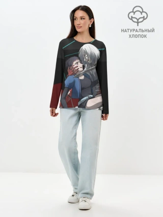 Лонгслив женский. Хлопок / Убийца-садист