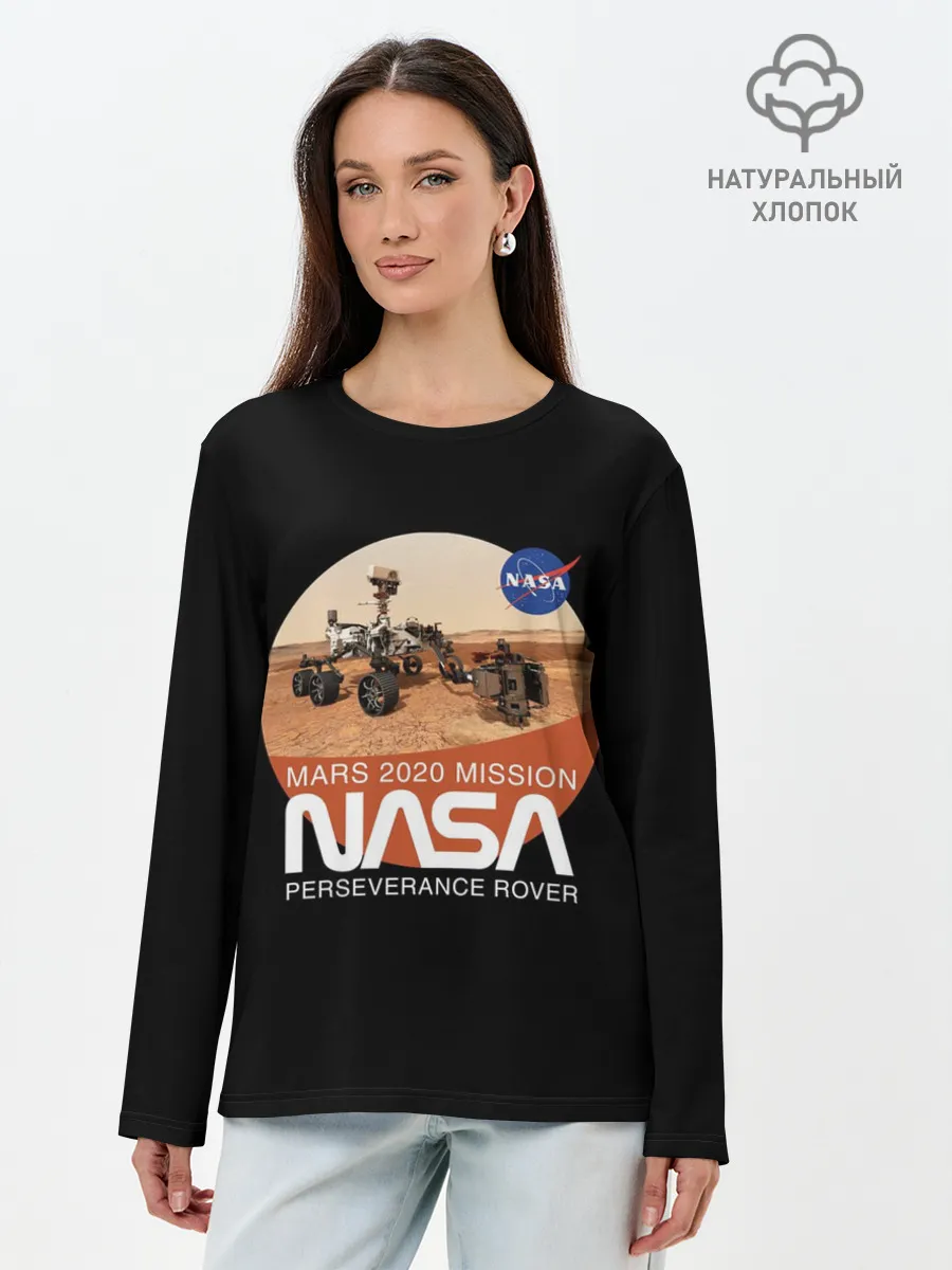 Лонгслив женский. Хлопок / NASA - Perseverance