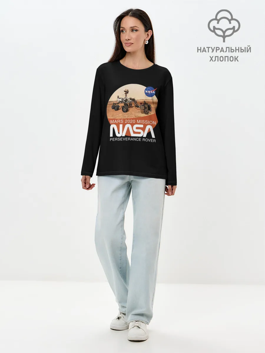 Лонгслив женский. Хлопок / NASA - Perseverance