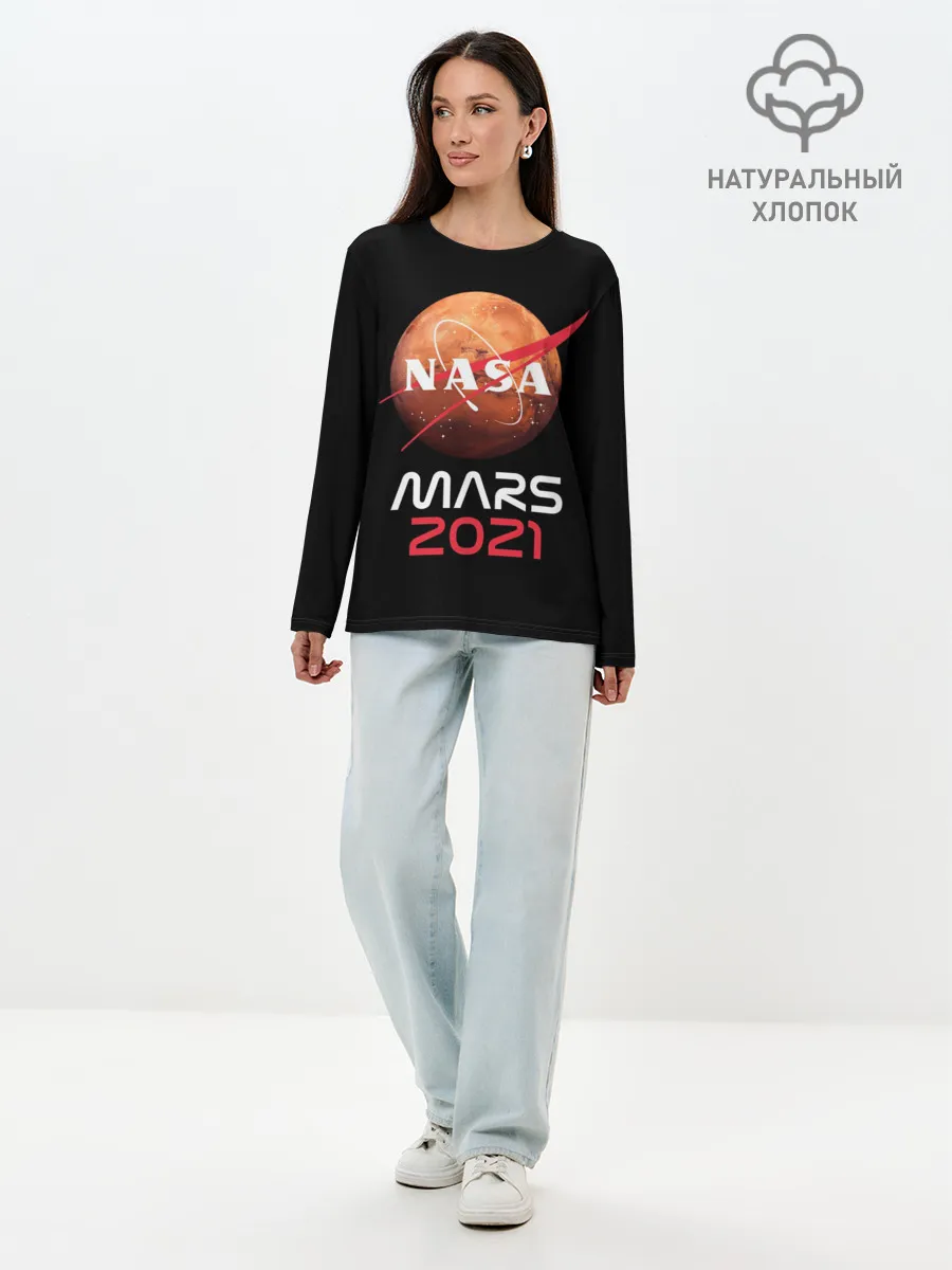 Лонгслив женский. Хлопок / NASA Perseverance