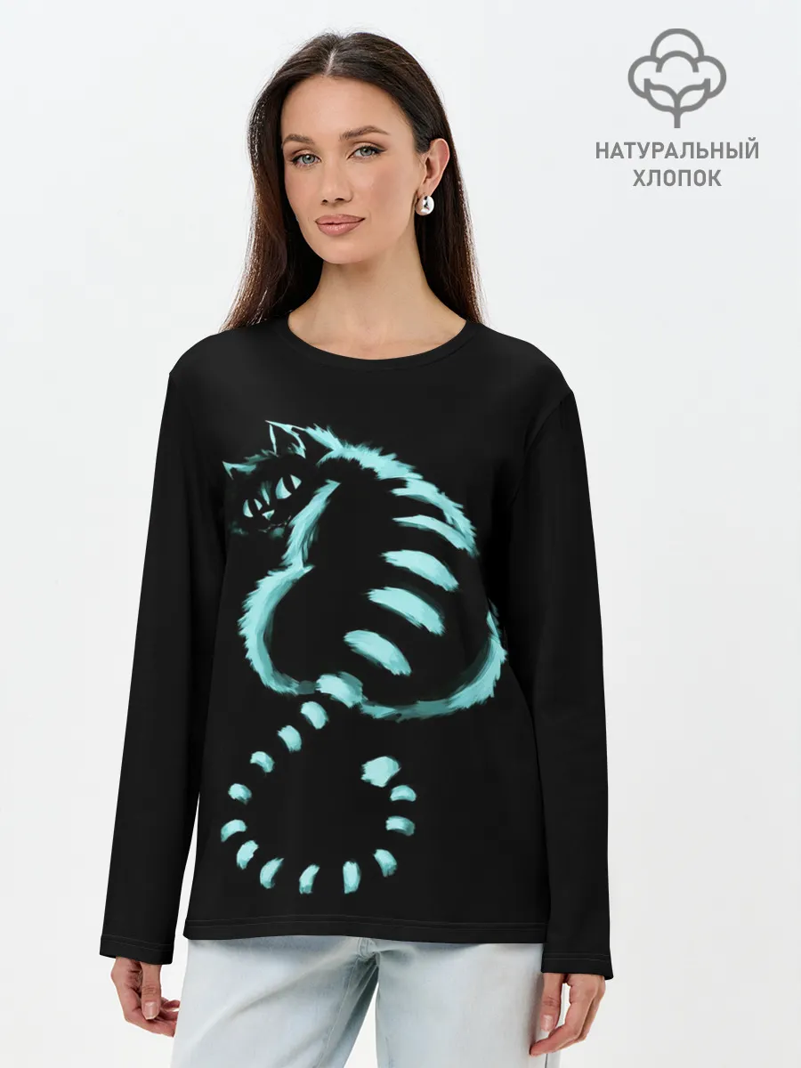 Лонгслив женский. Хлопок / ВОЛШЕБНЫЙ КОТ