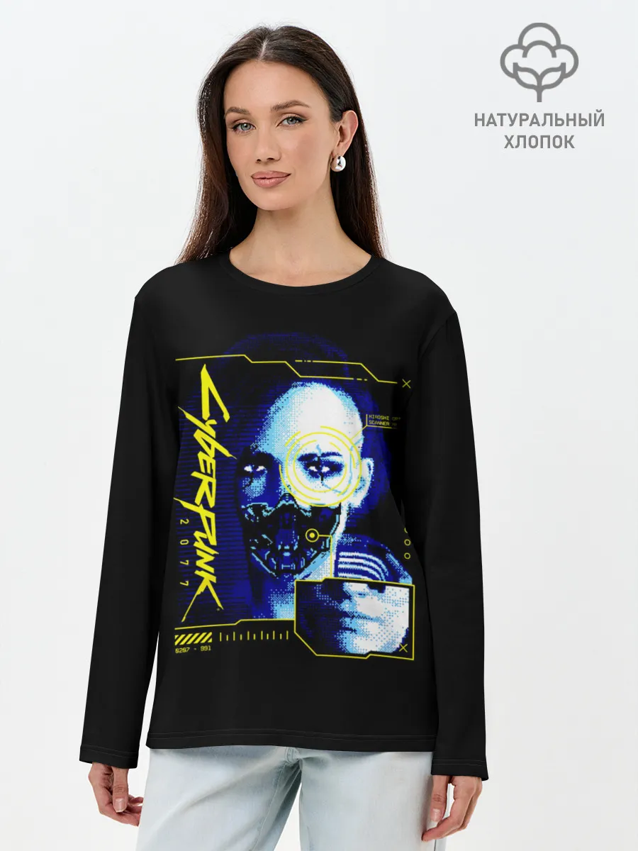Лонгслив женский. Хлопок / Cyberpunk 2077 Judy