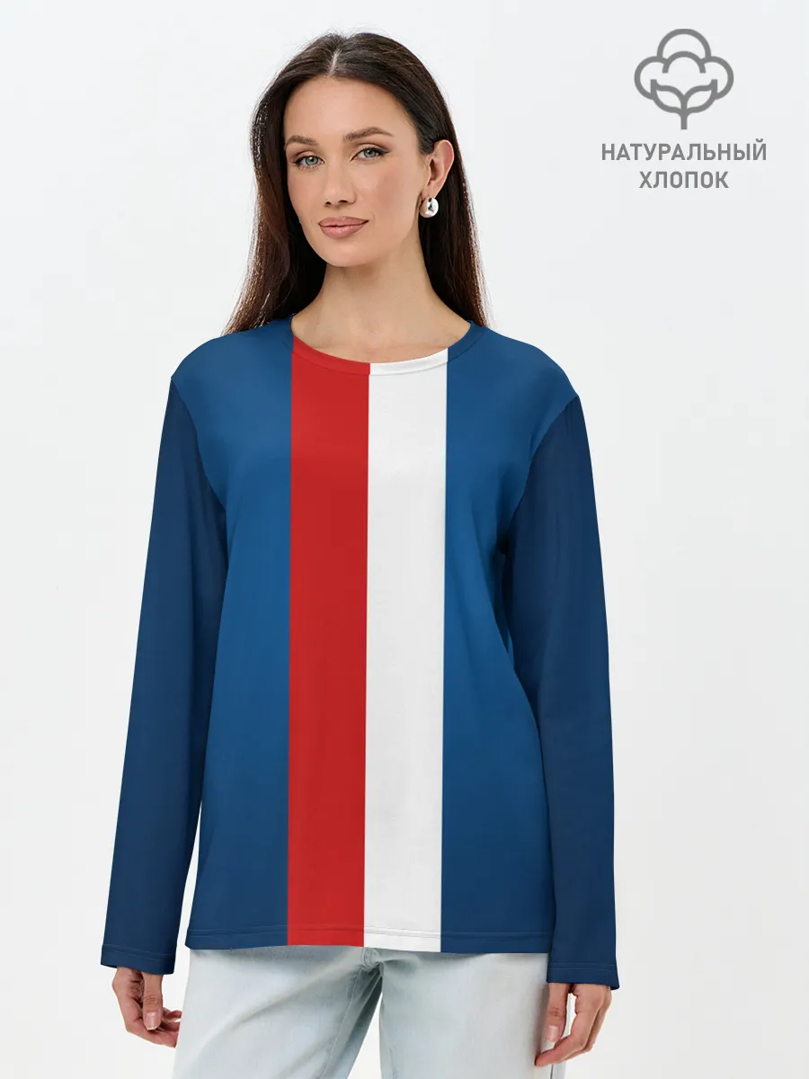 Лонгслив женский. Хлопок / ФК Пари Сен-Жермен