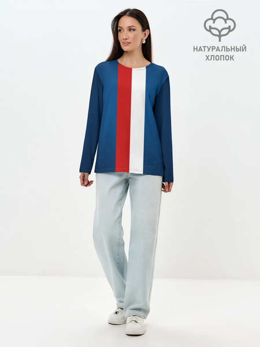 Лонгслив женский. Хлопок / ФК Пари Сен-Жермен