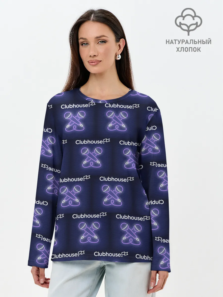 Лонгслив женский. Хлопок / clubhouse