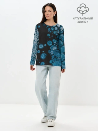 Лонгслив женский. Хлопок / Лёд