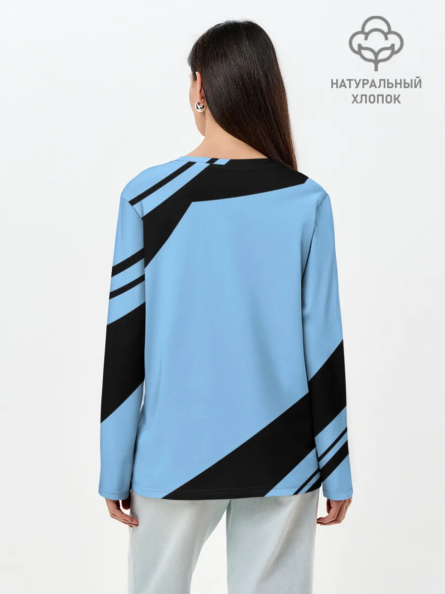 Лонгслив женский. Хлопок / Волк