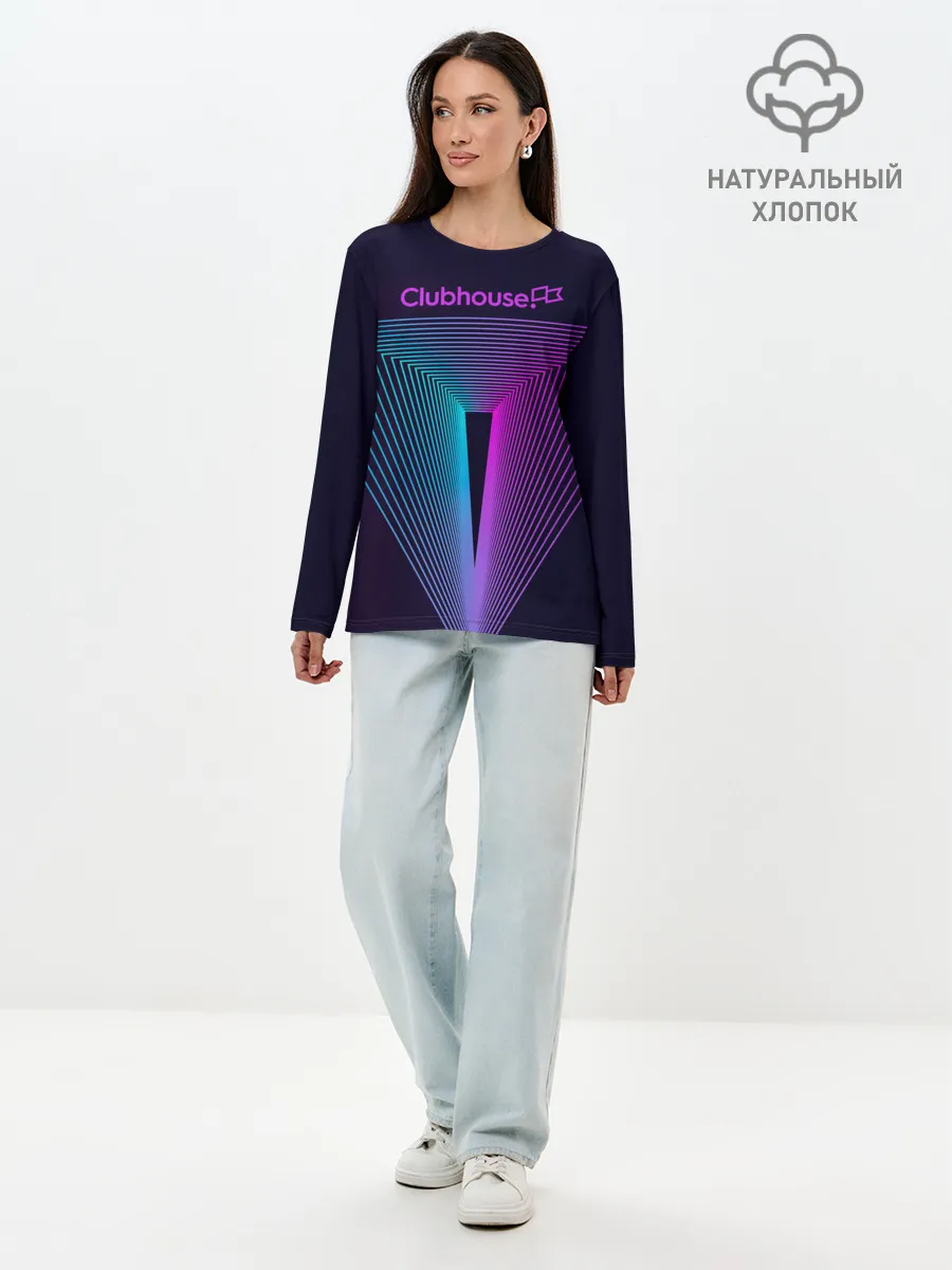 Лонгслив женский. Хлопок / clubhouse