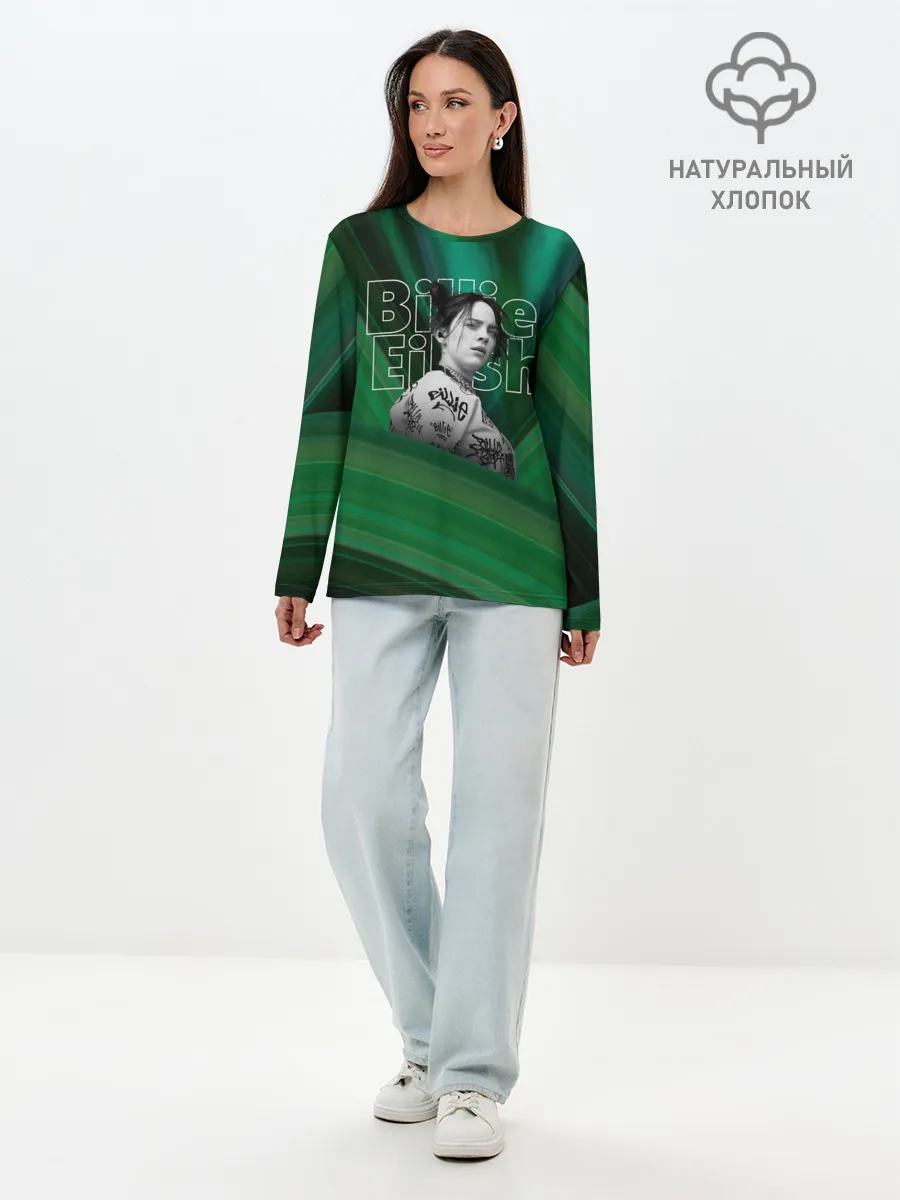Лонгслив женский. Хлопок / Билли Айлиш