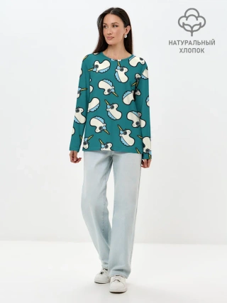 Лонгслив женский. Хлопок / Крутые Единороги