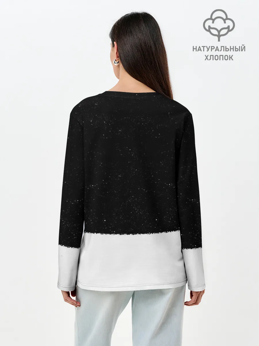 Лонгслив женский. Хлопок / Космический сон