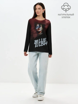 Лонгслив женский. Хлопок / Билли Айлиш