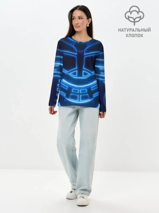 Лонгслив женский. Хлопок / Неоновая броня | Neon Armor
