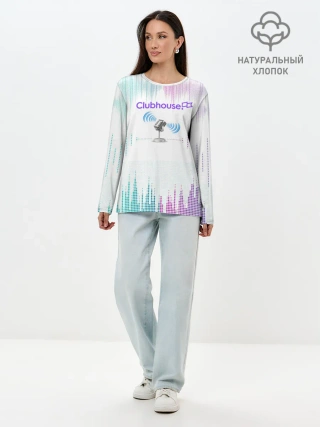 Лонгслив женский. Хлопок / clubhouse
