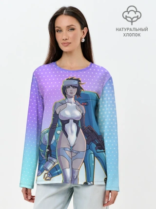 Лонгслив женский. Хлопок / МОТОКО КУСАНАГИ