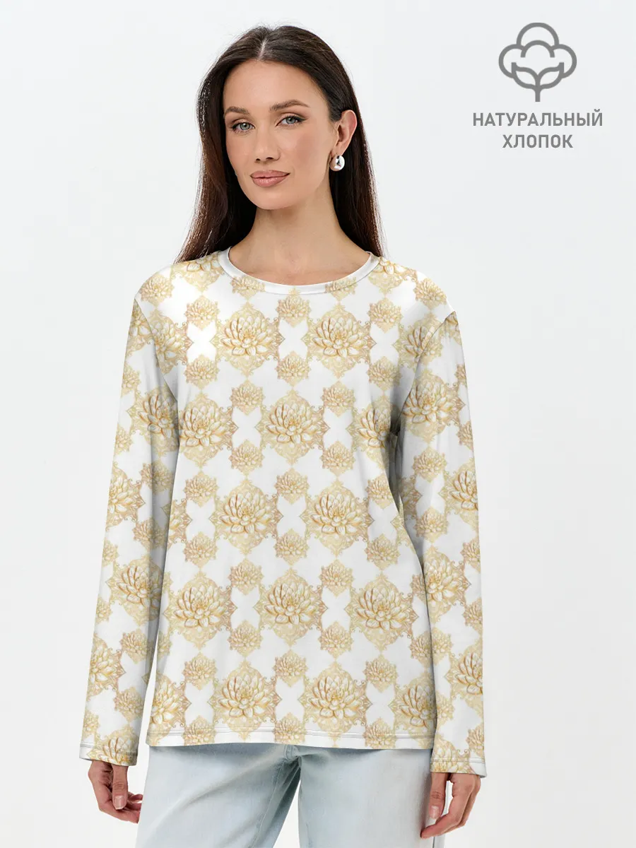 Лонгслив женский. Хлопок / Лотос